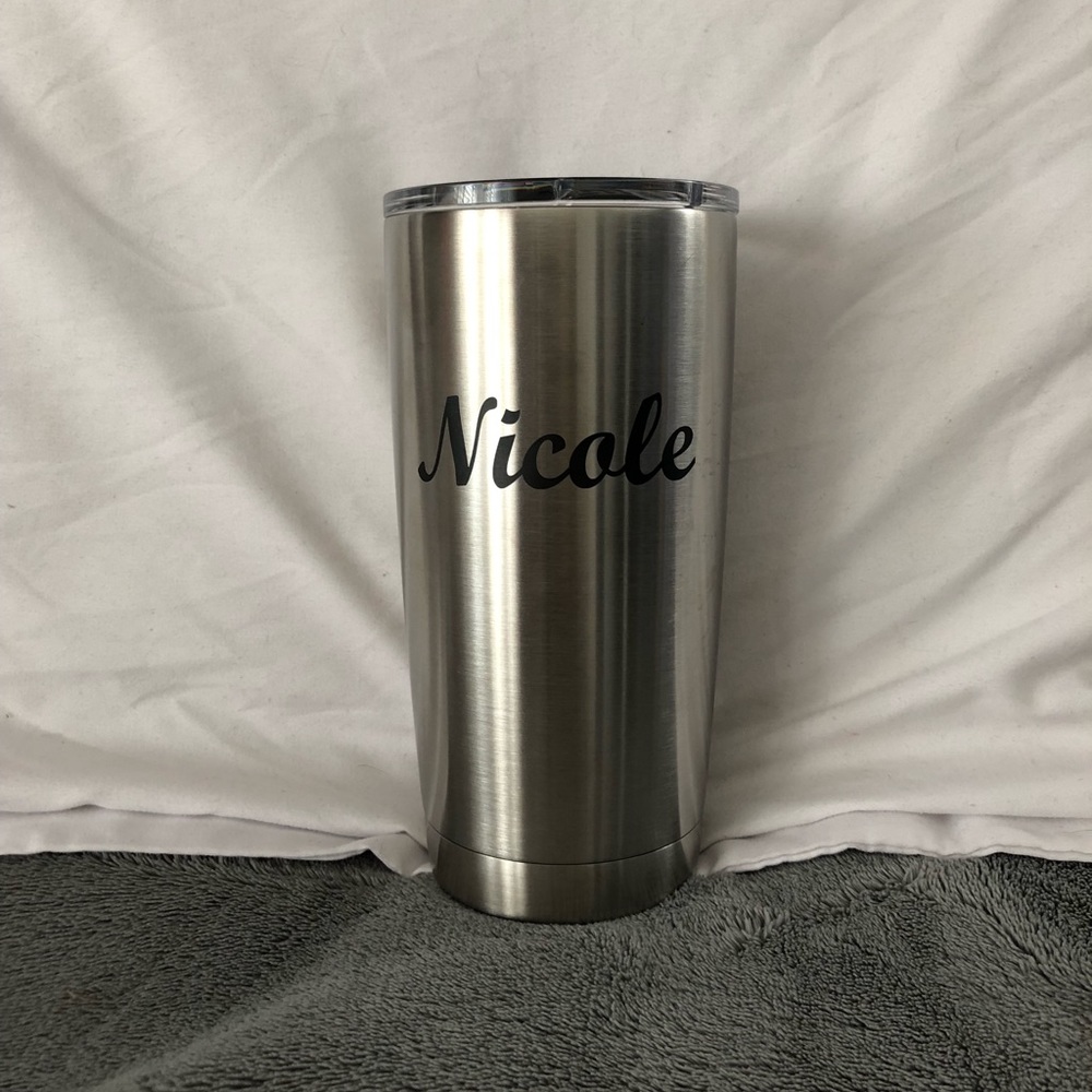 YETI 20 oz. insulated cup (customized- “Nicole”)
